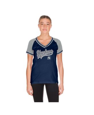 Women's Navy New York Yankees Gameday V-Neck T-Shirt