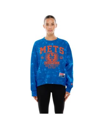 Women's Royal New York Mets Throwback Oversized Boxy Sweatshirt