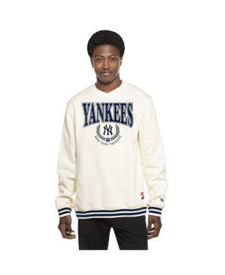 Men's White New York Yankees Throwback Sweatshirt