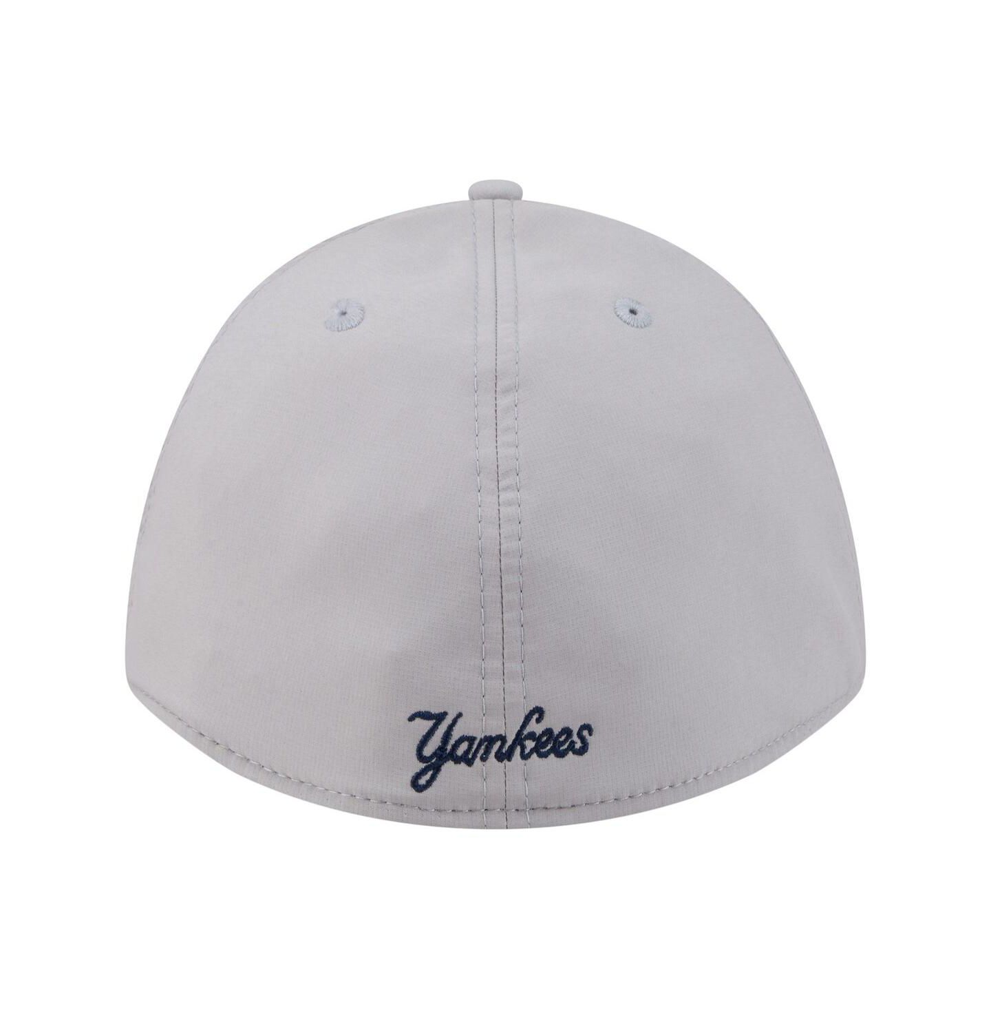 Мужская кепка New Era Gray New York Yankees Patch 39THIRTY A-Frame M-Crown Perforated Flex Hat — фото 4