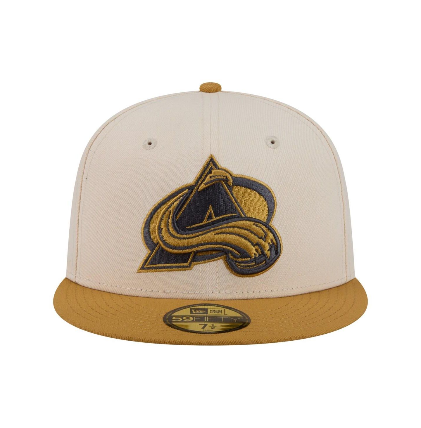 Мужская кепка New Era Cream/Tan Colorado Avalanche Colorpack Two-Tone 59FIFTY Fitted Hat — фото 2
