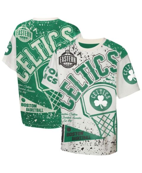 Детская футболка Outerstuff Cream Boston Celtics Top Player All-Over-Print
