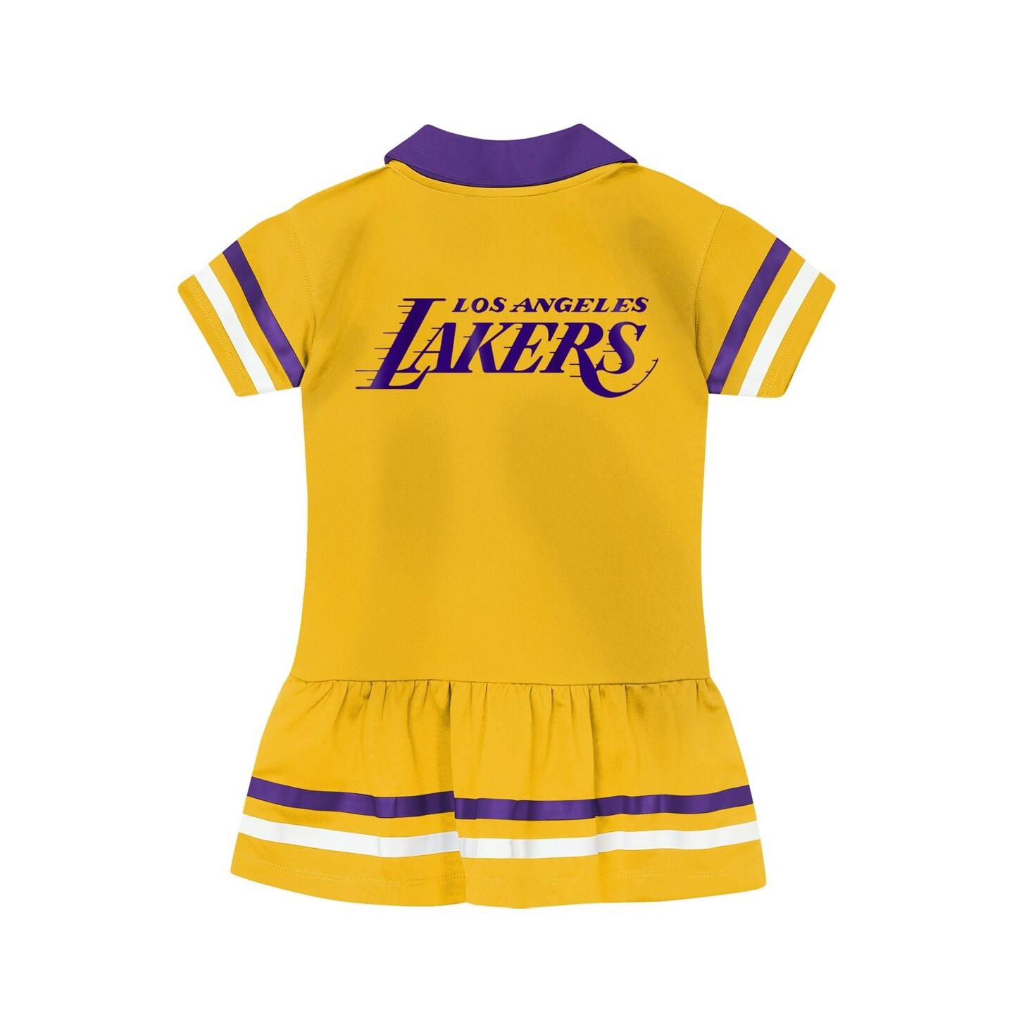 Платье Outerstuff Gold Los Angeles Lakers Star Player Fashion Dress для девочек — фото 3