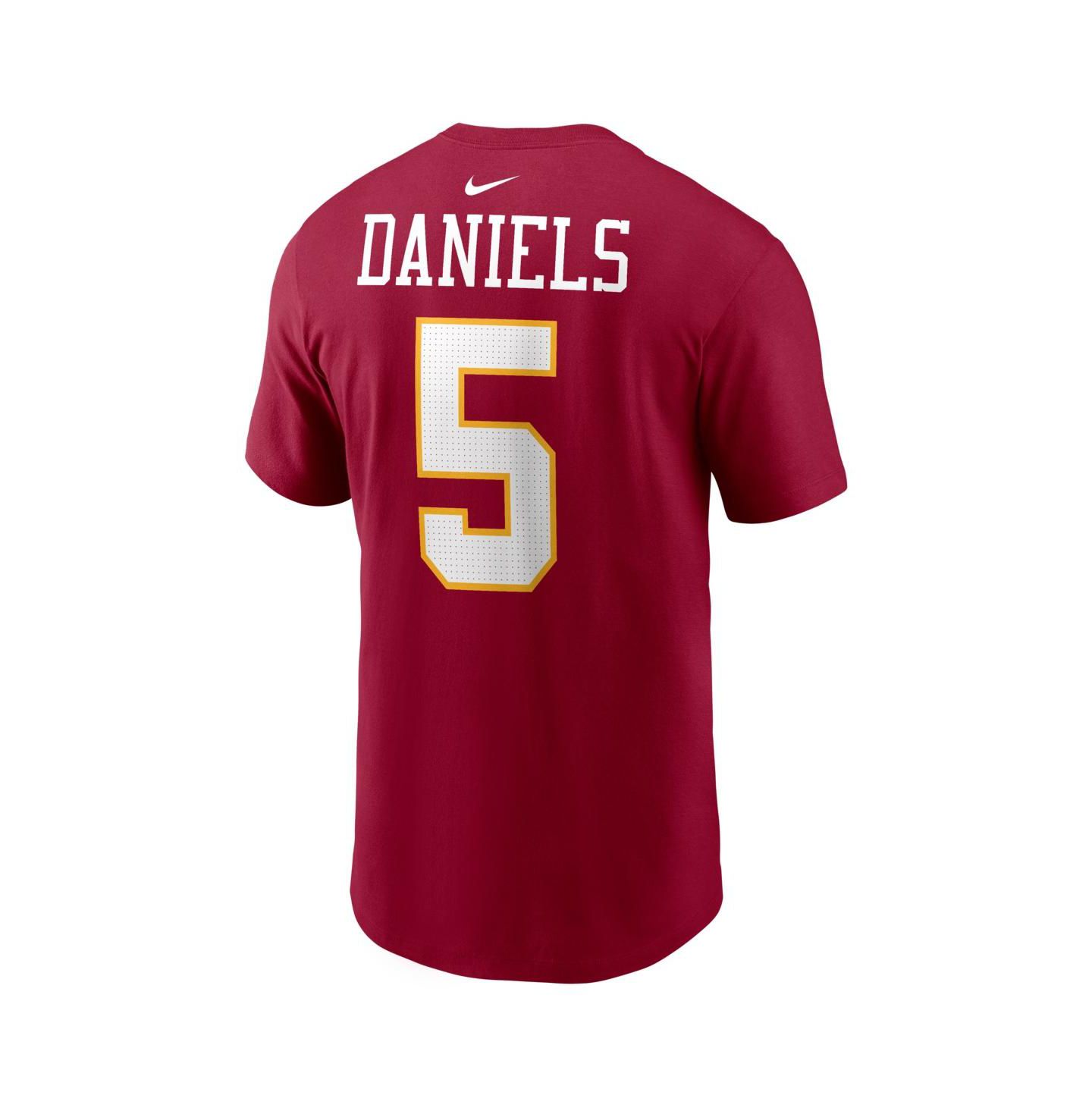 Мужская футболка Nike Jayden Daniels Burgundy Washington Commanders Name & Number — фото 3
