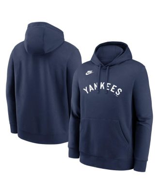 Men's Navy New York Yankees Cooperstown Collection Wordmark Club Hoodie