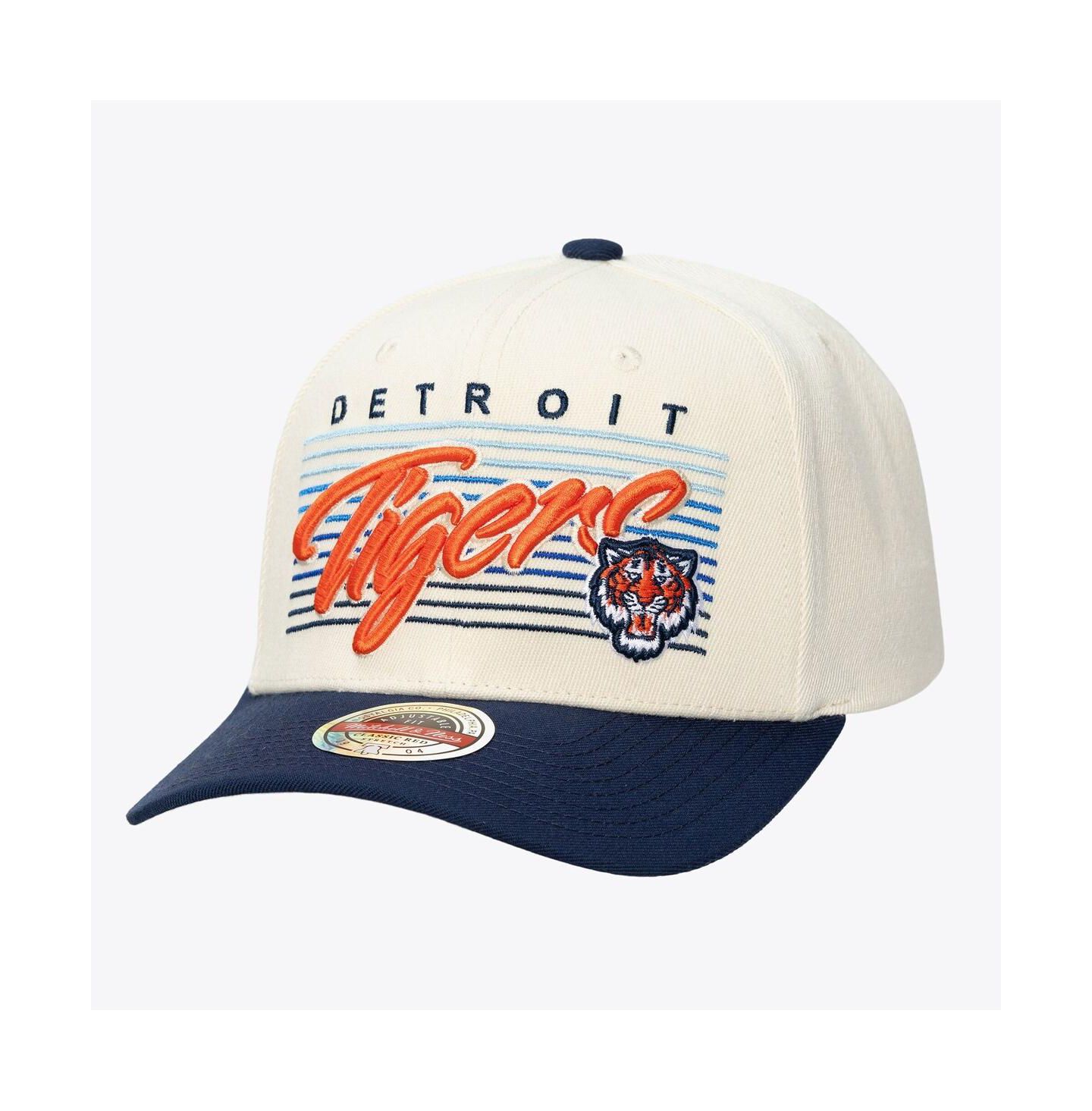 Кепка Mitchell & Ness Cream Detroit Tigers Retro Lines Stretch Snapback Hat — фото 1
