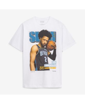 Men's and Women's Cade Cunningham White Detroit Pistons Cover T-Shirt