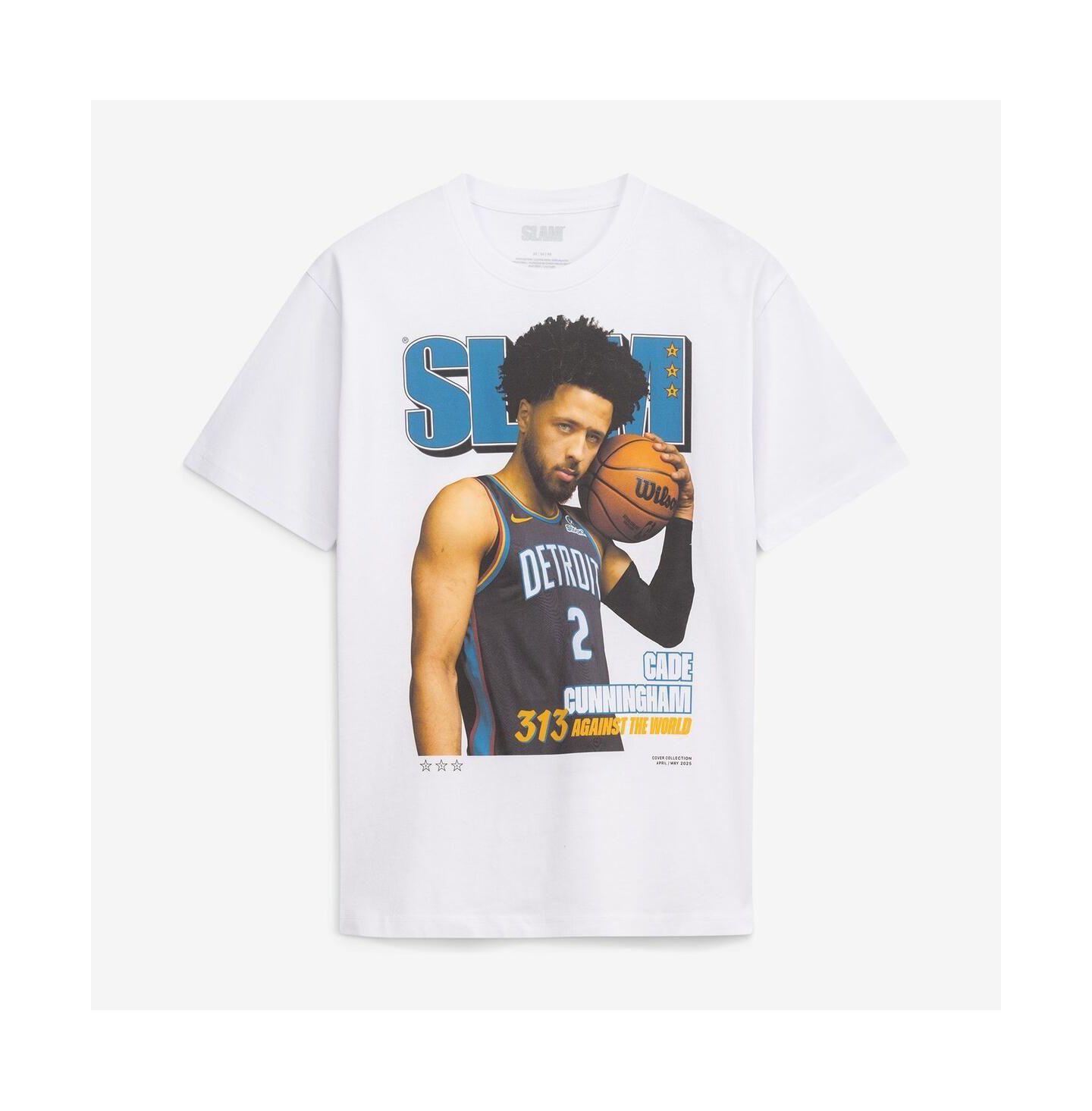 Футболка Slam Cade Cunningham White Detroit Pistons Cover — фото 1