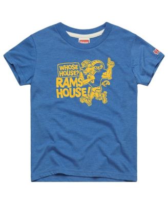 Big Boys and Girls Royal Los Angeles Rams Whose House Mascot Tri-Blend T-Shirt