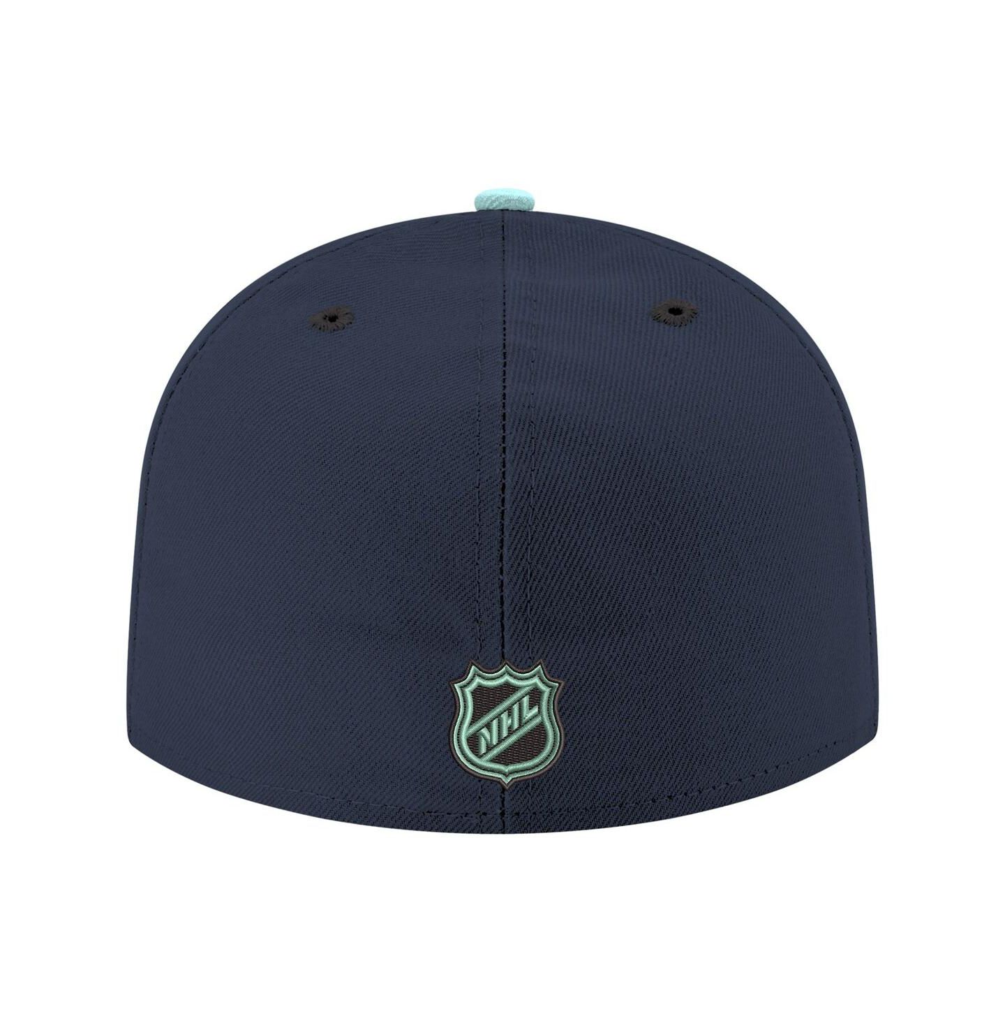 Мужская кепка New Era Navy Seattle Kraken Core Logo Two-Tone 59FIFTY Fitted Hat — фото 4
