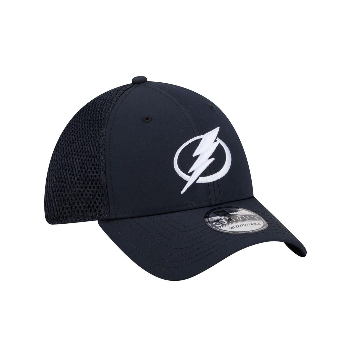 Мужская кепка New Era Navy Tampa Bay Lightning Logo 39THIRTY Flex Hat — фото 3