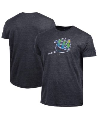 Men's Black Tampa Bay Rays Cooperstown Logo Tri-Blend T-Shirt
