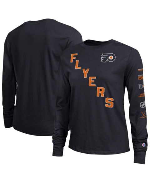 Женская футболка Champion Black Philadelphia Flyers 2-Hit Long Sleeve