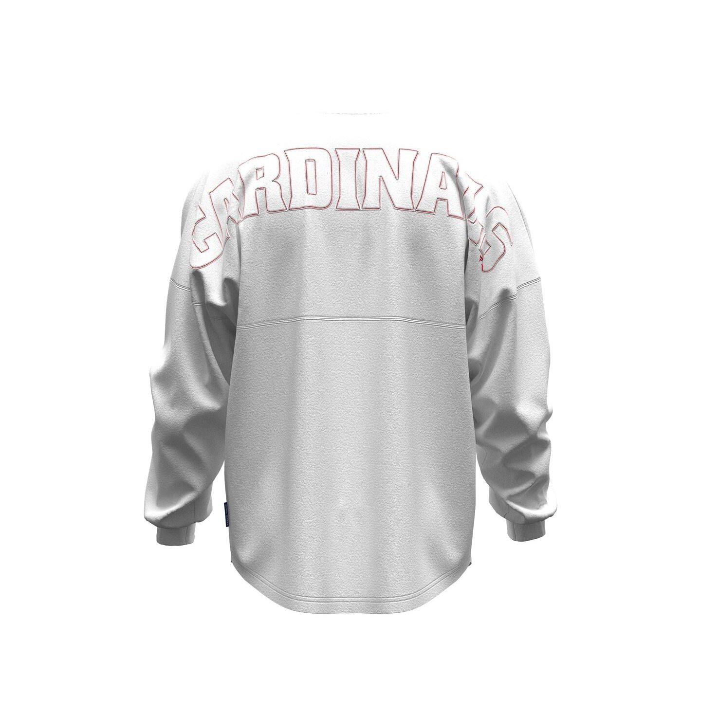 Женская футболка Fanatics White St. Louis Cardinals Baseball Stitch Spirit Jersey Long Sleeve — фото 3