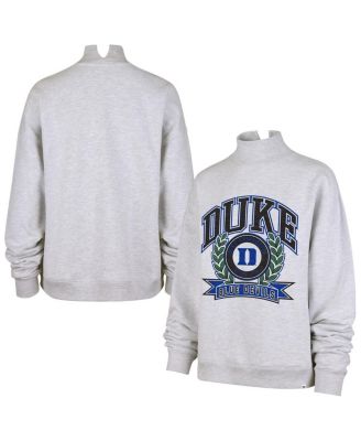 Women's Gray Duke Blue Devils Laurel Arch Mock Neck Sweatshirt