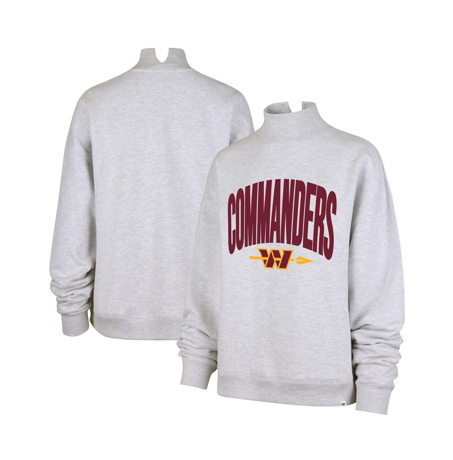 Женская толстовка '47 Brand Gray Washington Commanders Subtle Muse Mock Neck — фото 1