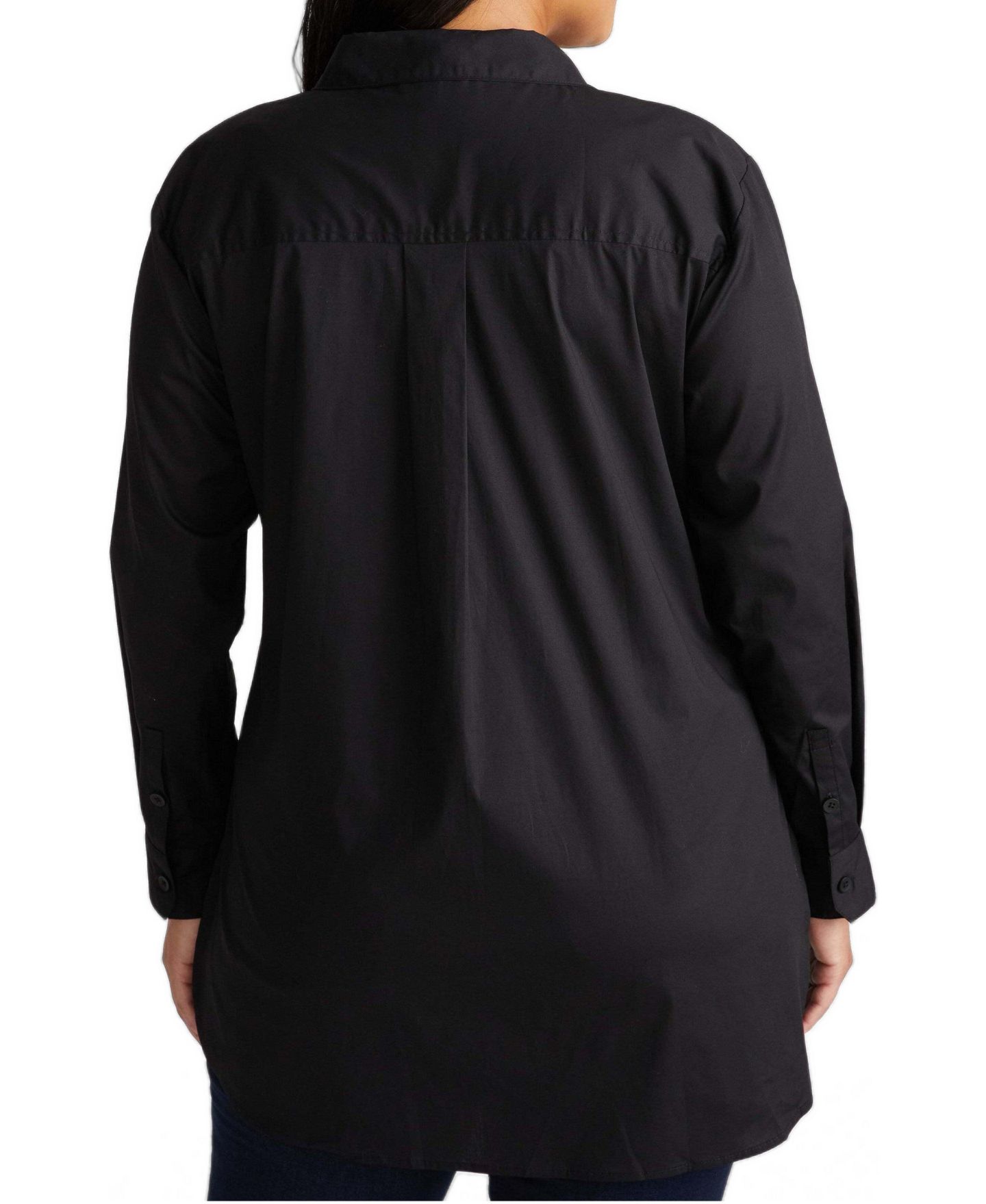 Женская рубашка Universal Standard Plus Size The Artist Poplin, цвет: Чёрный — фото 2