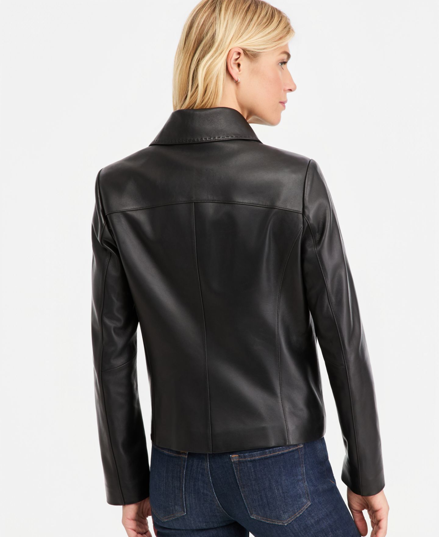 Женская куртка Donna Karan New York Pick-Stitch, цвет: Чёрный — фото 9