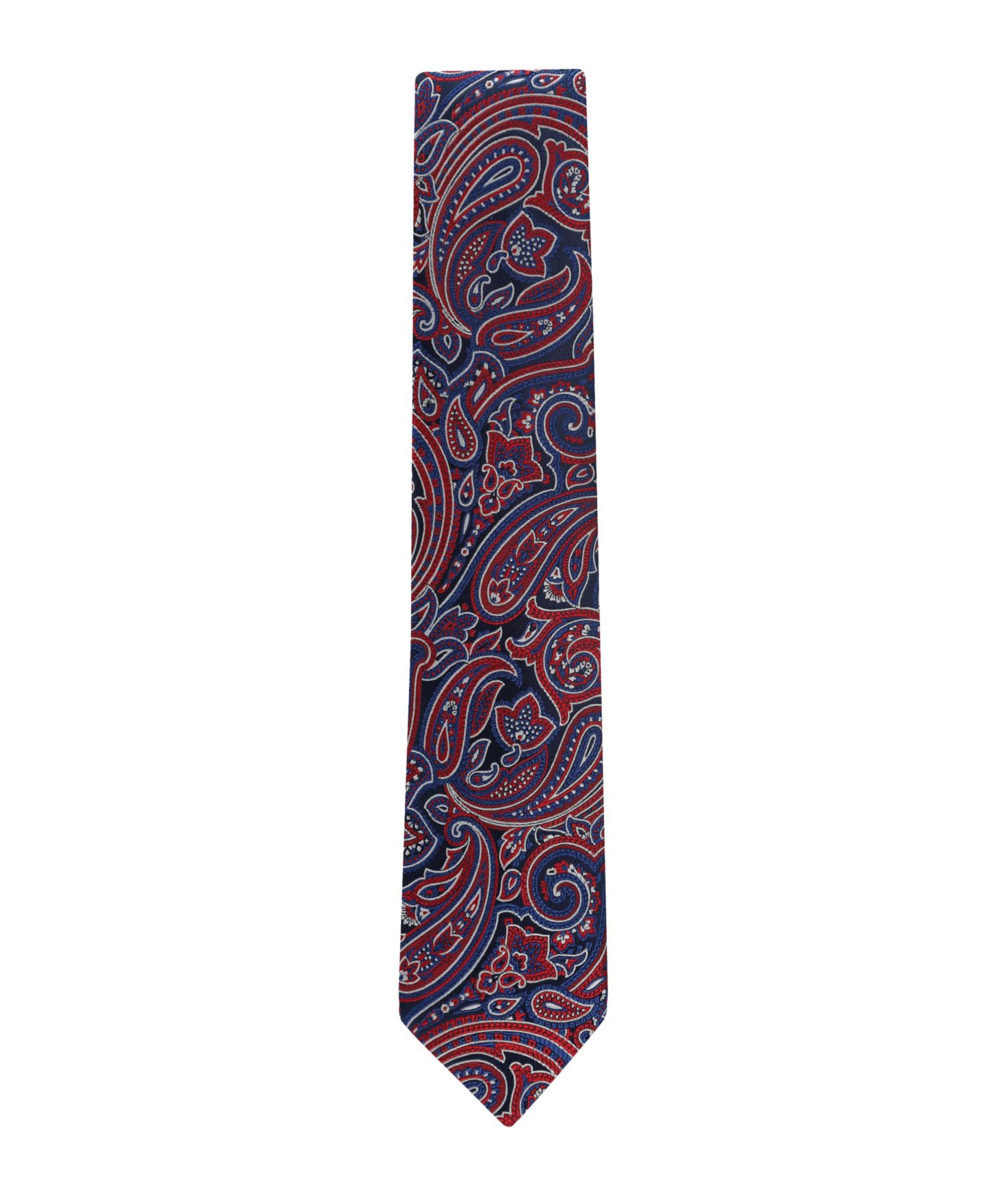 Мужской галстук Tommy Hilfiger Colonial Paisley Print Classic Tie, цвет: Тёмно-синий / Красный — фото 3