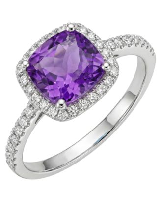 Garnet (1-1/2 ct. t.w.) & Diamond (1/8 ct. t.w.) Ring in 925 Sterling Silver (Also Available in Multi-Gemstone)