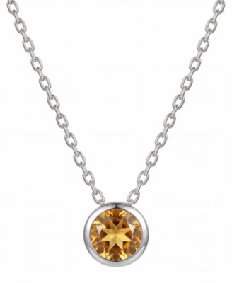 Garnet (1 ct. t.w.) Pendant Necklace in Sterling Silver (Also Available in Amethyst, Blue Topaz, Citrine, & Peridot)
