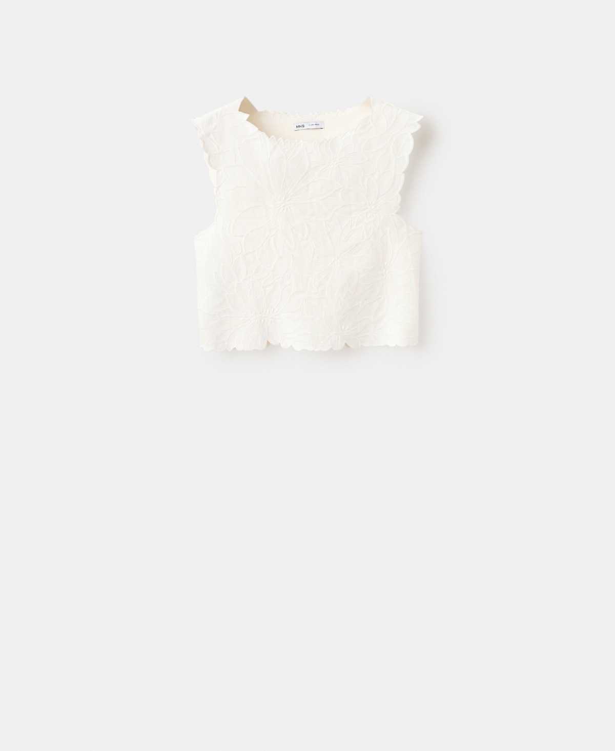 Mango Women's Embroidered Flower Top