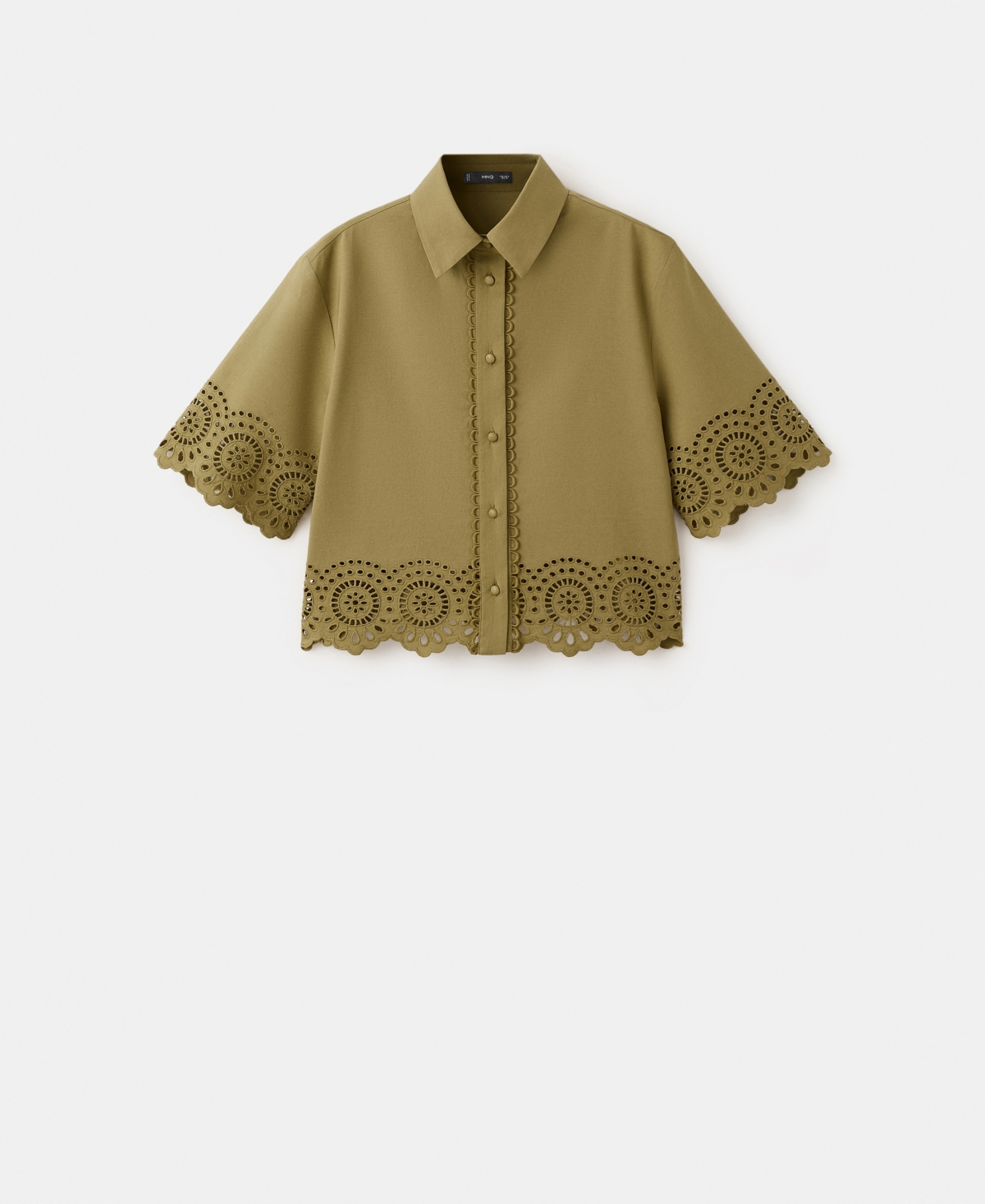 Mango Women's Embroidered Openwork Shirt