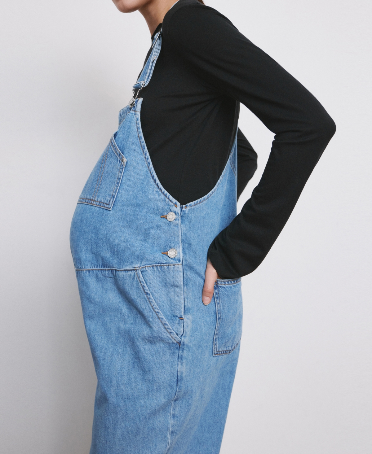 Mango Women's Maternity Denim Dungarees