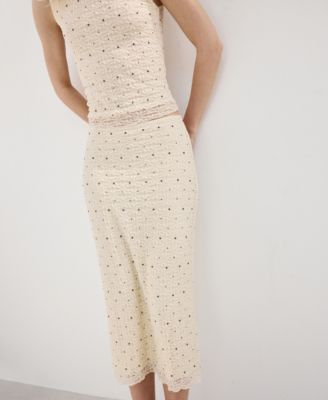 Women's Studs Midi Skirt