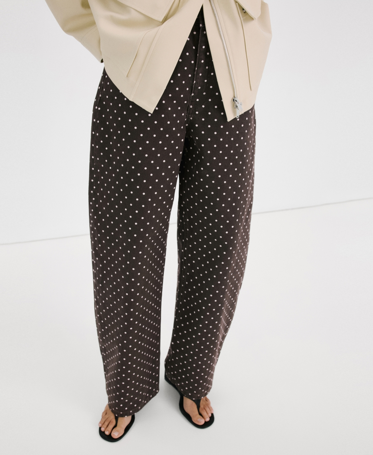 Mango Women's Polka Dot Balloon Jeans