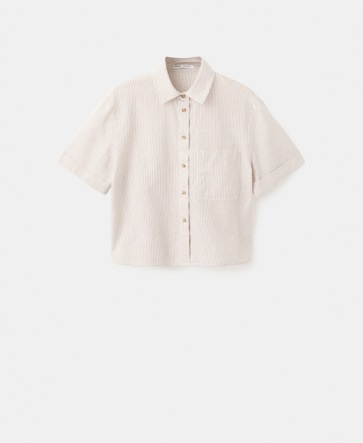 Mango Women's Short Sleeve Striped Shirt