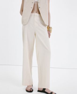 Women's Linen High-Waist Trousers