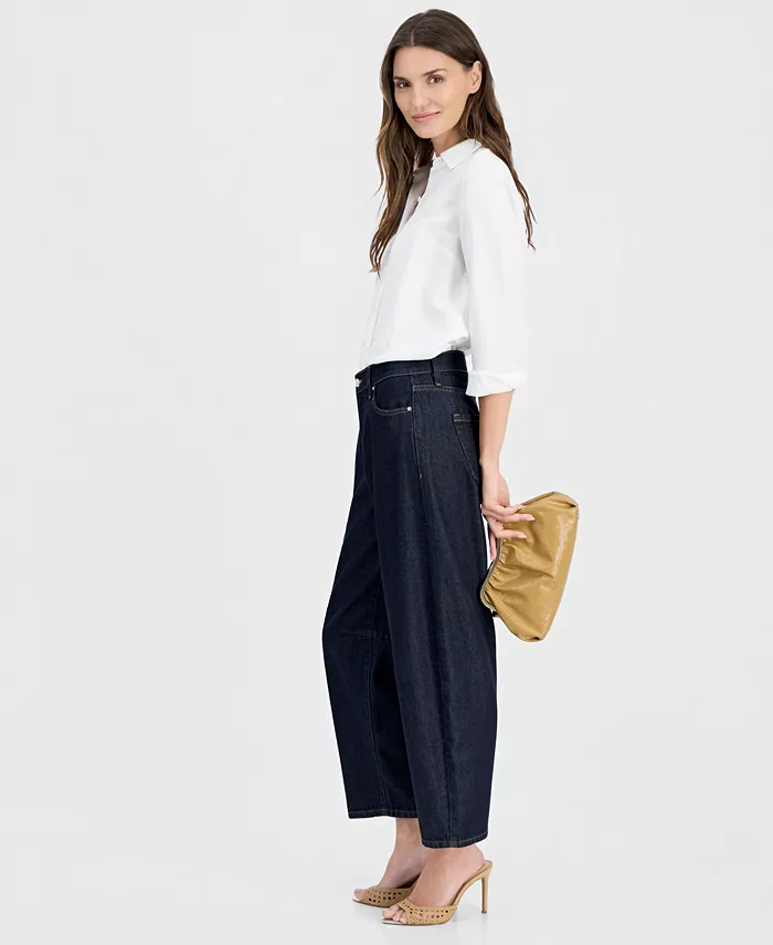 Women's Mid-Rise Barrel-Leg Ankle Jeans - thumbnail 7