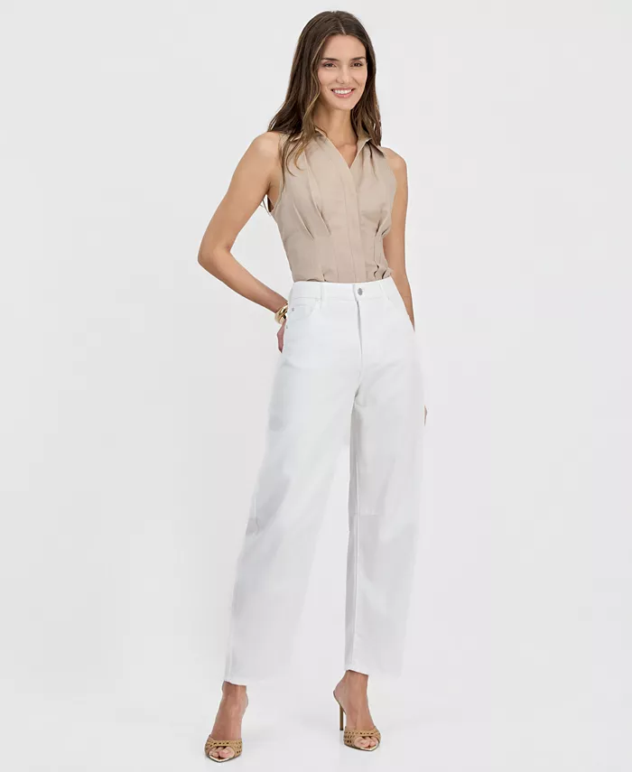Women's Mid-Rise Barrel-Leg Ankle Jeans - thumbnail 2
