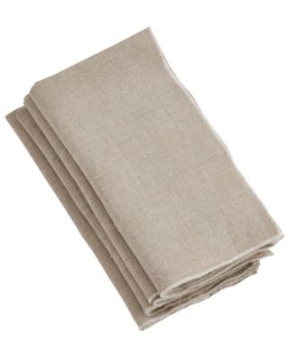 Stonewashed Stitch Border Table Napkins, Set of 4