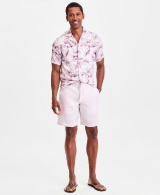 Men's 100% Linen Drawstring Shorts