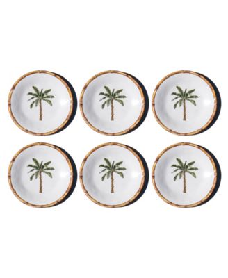 Rainforest Palm NewWave Melamine Salad Plates, Set of 6