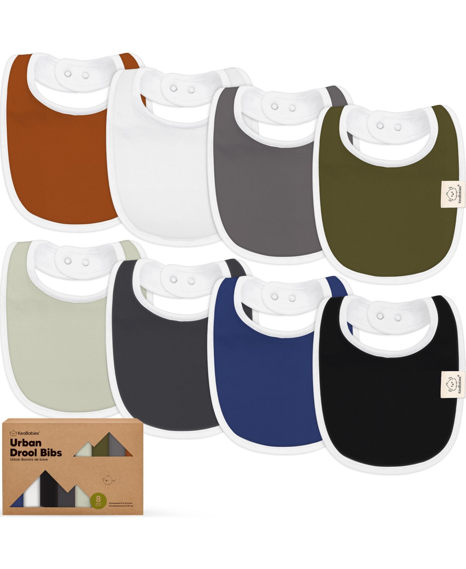 8pk Baby Bibs for Boy, Baby Drool Bib for Baby Boys and Girls, Infant Teething Bibs