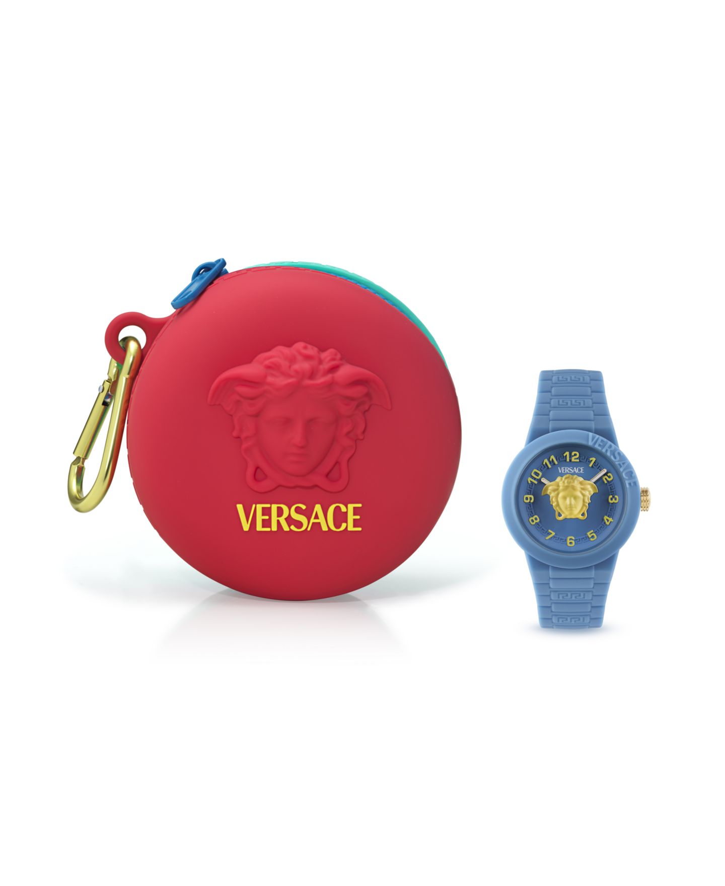 Детские часы Versace V-Pop с синим силиконовым ремешком, 34 мм — фото 4