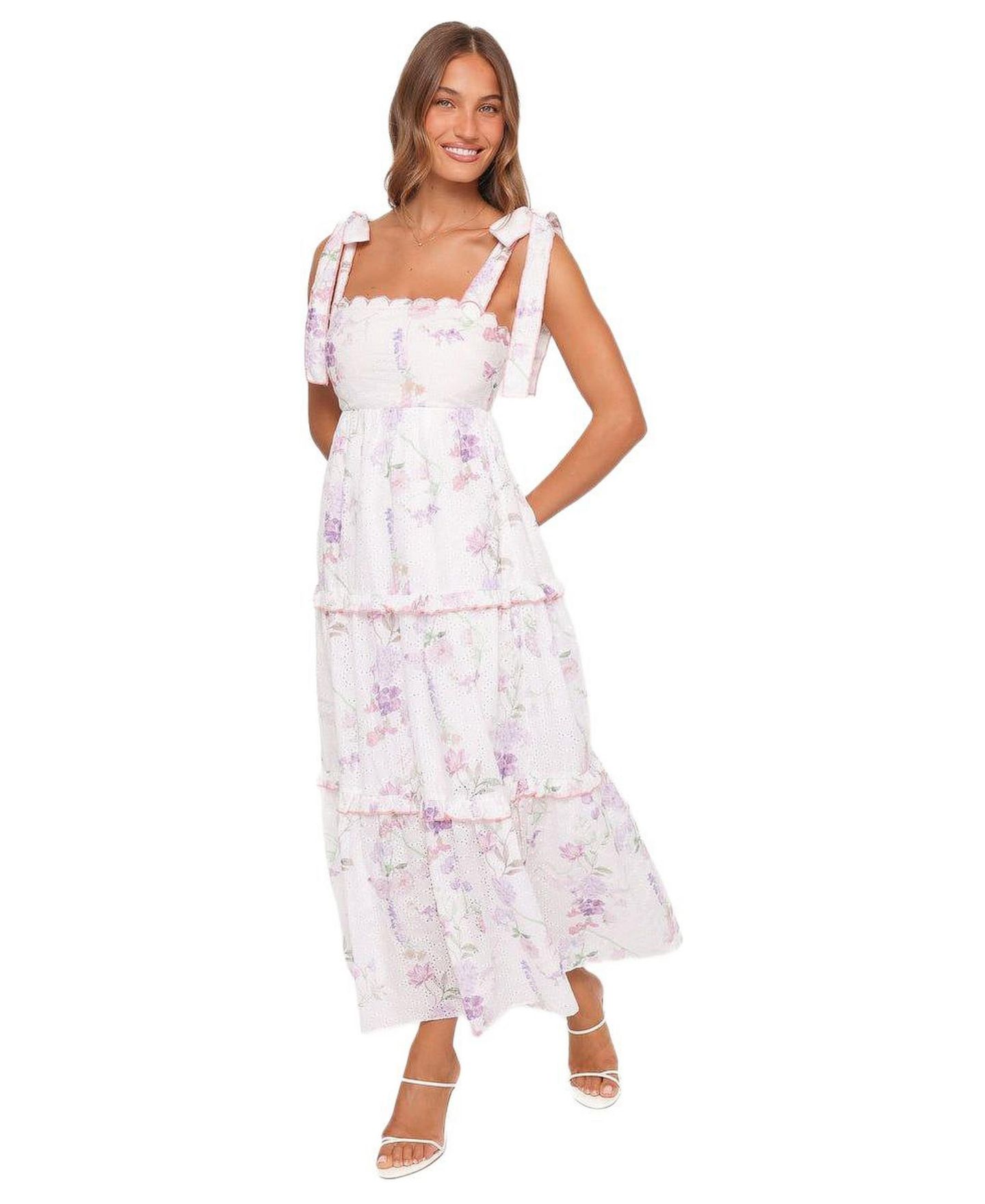 Женское платье Petal and Pup Aurelia Maxi, цвет: Фиолетовый с принтом — фото 1