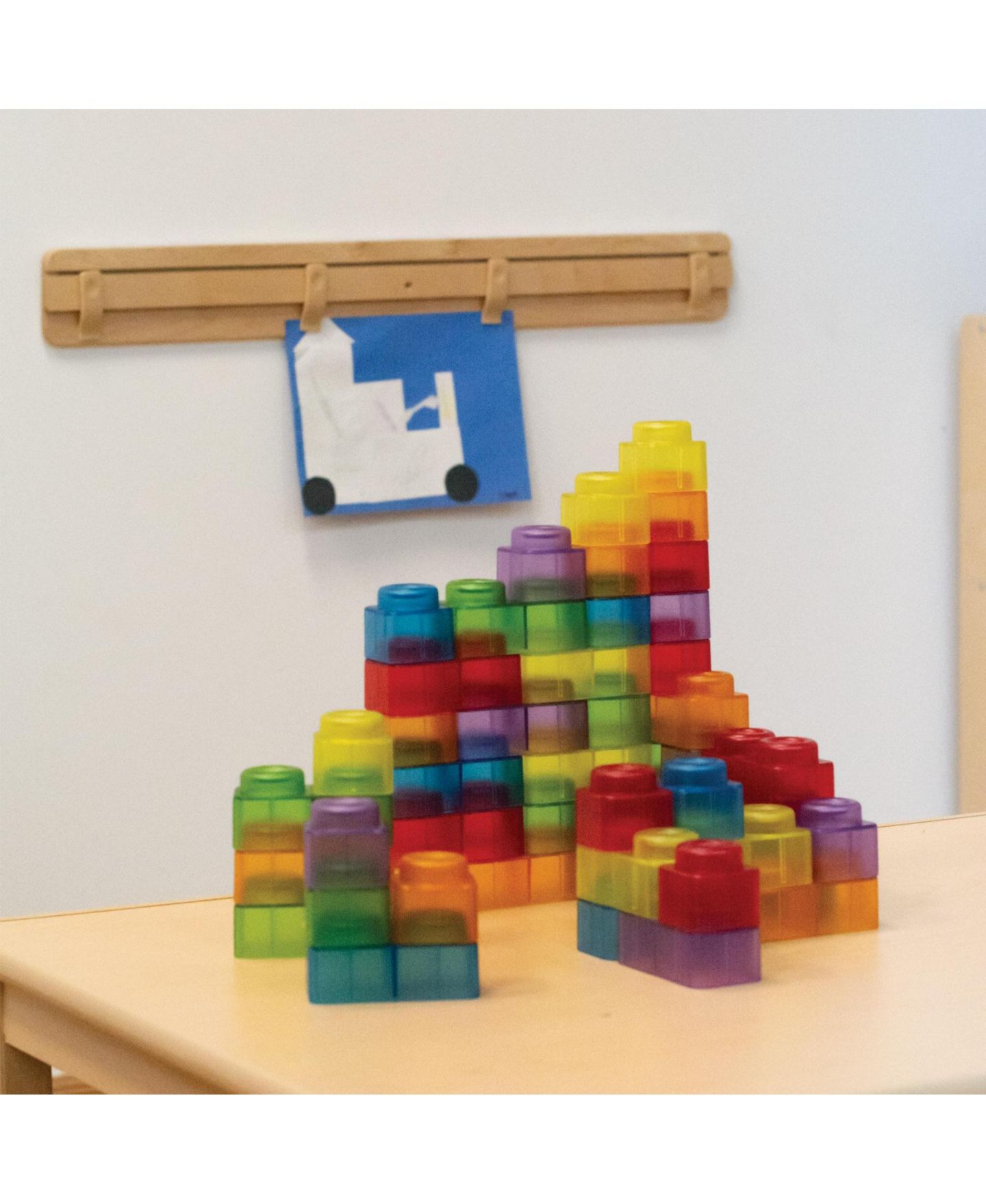Детские конструкторы Kaplan Early Learning Translucent Soft Blocks - 80 Pieces, цвет: Assorted Pre-Pack — фото 3