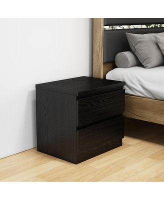 19.7 inches Nightstand  2 Drawers, Handle-Free Design