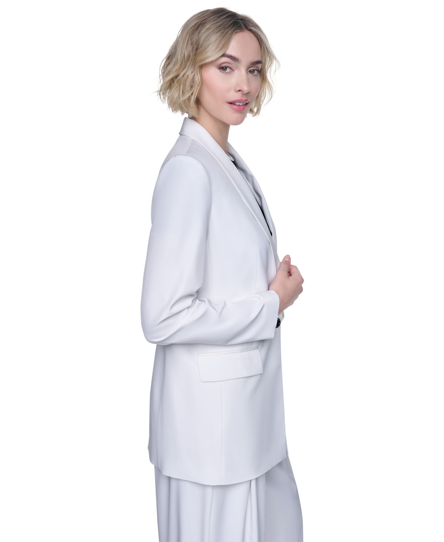 Женский пиджак DKNY Everyday One-Button Blazer, цвет: Слоновая кость — фото 5