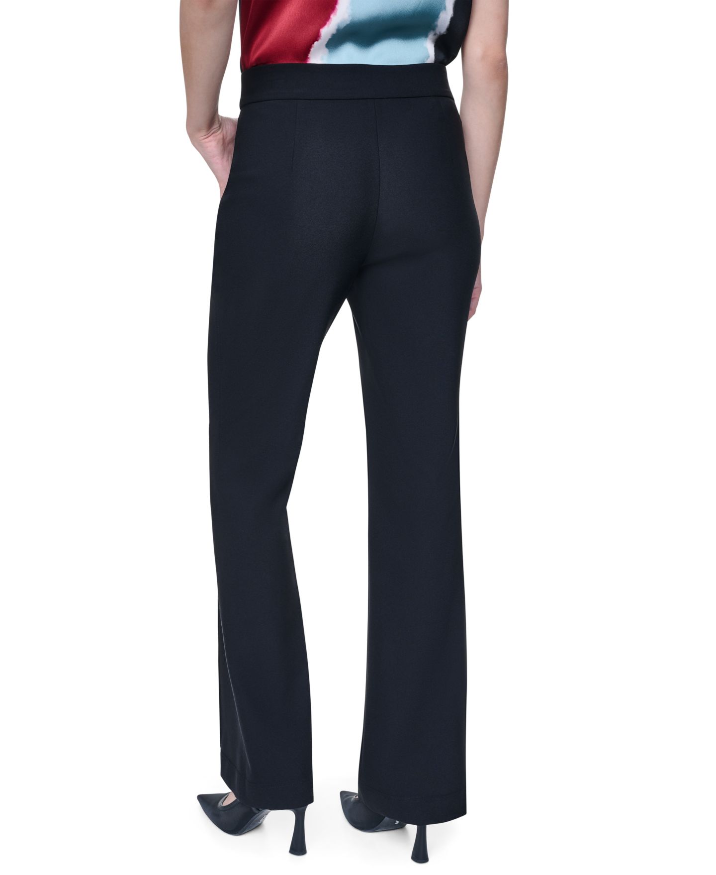 Женские брюки DKNY Tech Sport Pull-On Pants, Regular & Petite, цвет: Чёрный — фото 6
