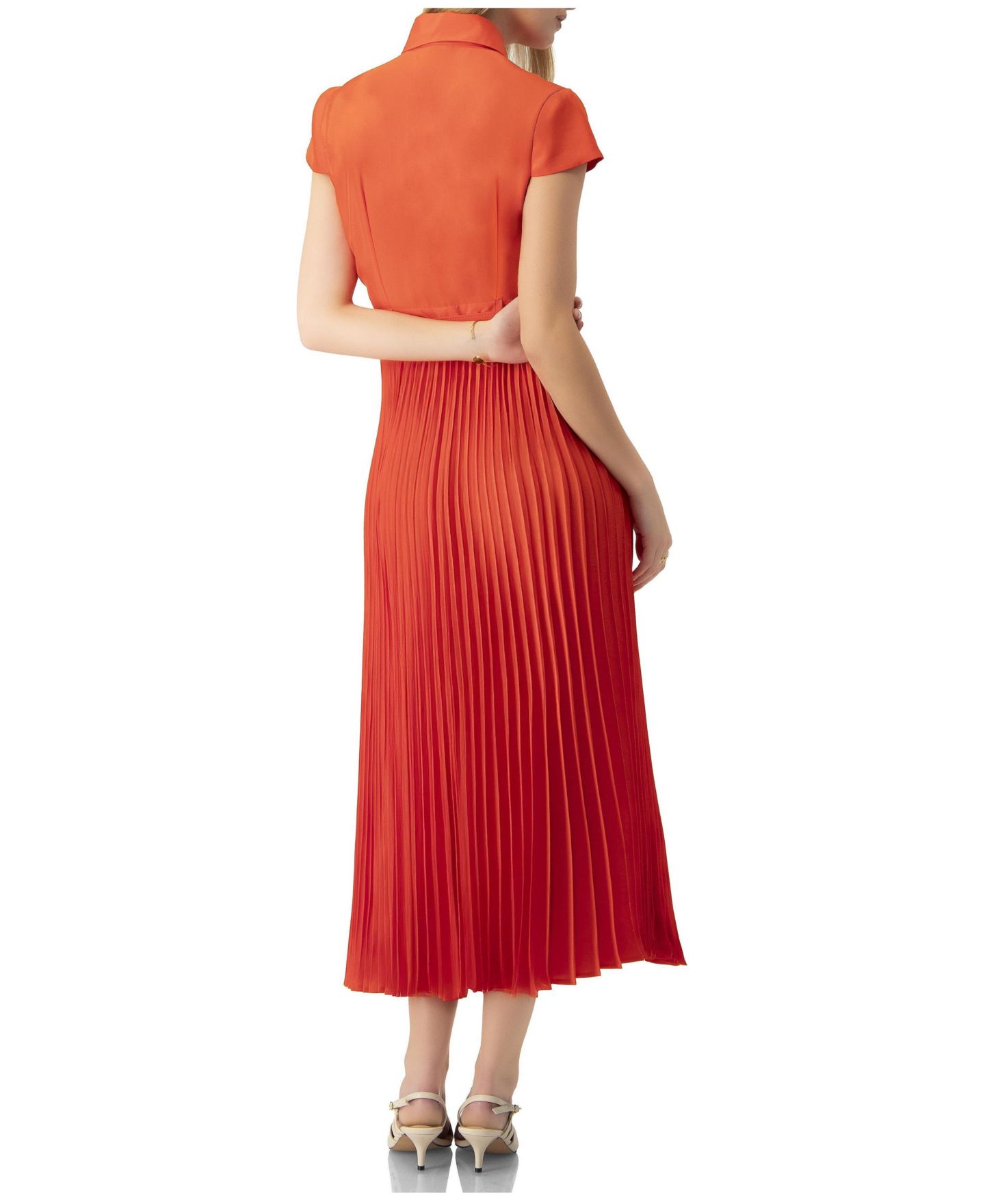 Женское платье Ivonne Short Sleeve Shirt Style Pleated Maxi-Dress — фото 2