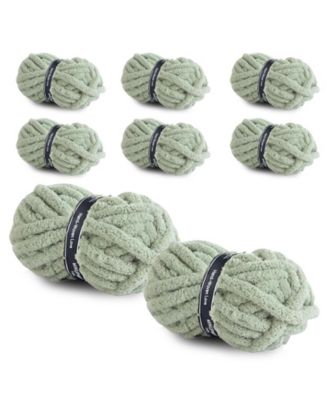 64 Ounce Chunky Chenille Yarn for Hand Knitting Blanket 8 Pack