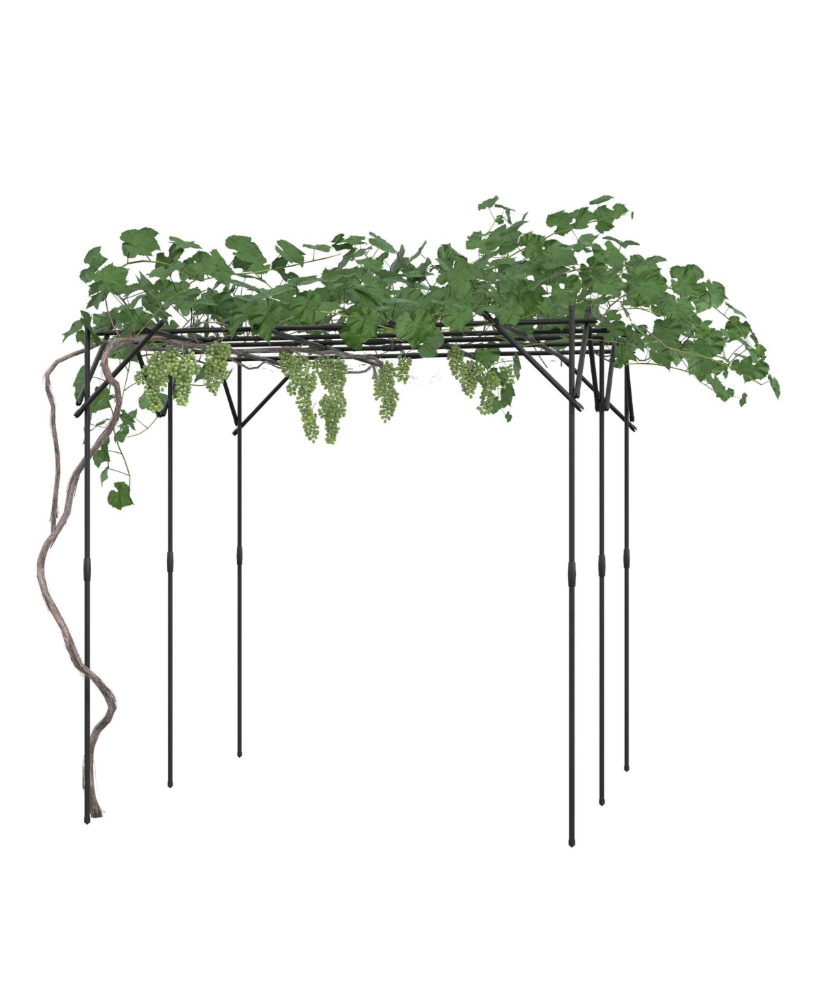 homfan Elegant Metal Garden Arch Trellis for Climbing Plants