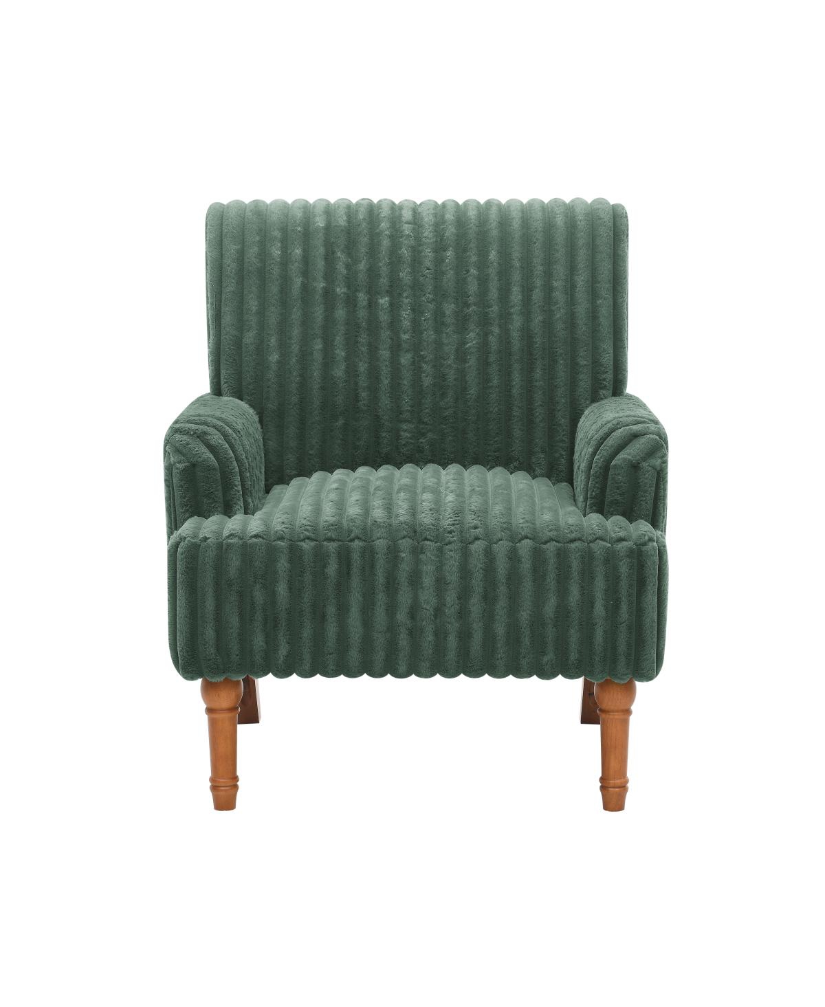 Streamdale Furniture Corduroy Accent Chair with Wood Legs