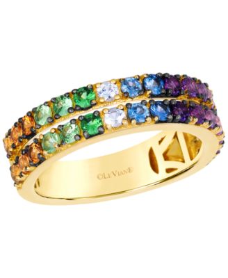 Multi-Gemstone Ring in 14k Honey Gold