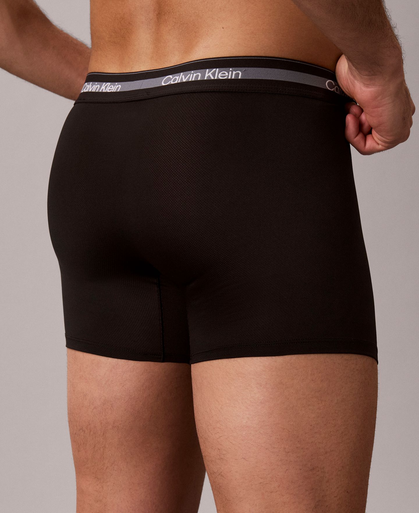 Трусы-боксеры Active для мужчин, сетка, 3 шт. — Calvin Klein, цвет: Чёрный — фото 3